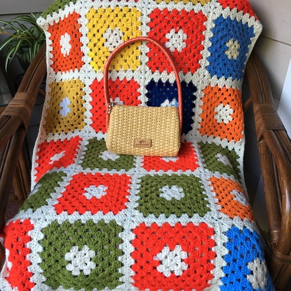 💖SUPER CUTE💖Elaine Turner woven Raffia Handbag - Picture 2 of 8